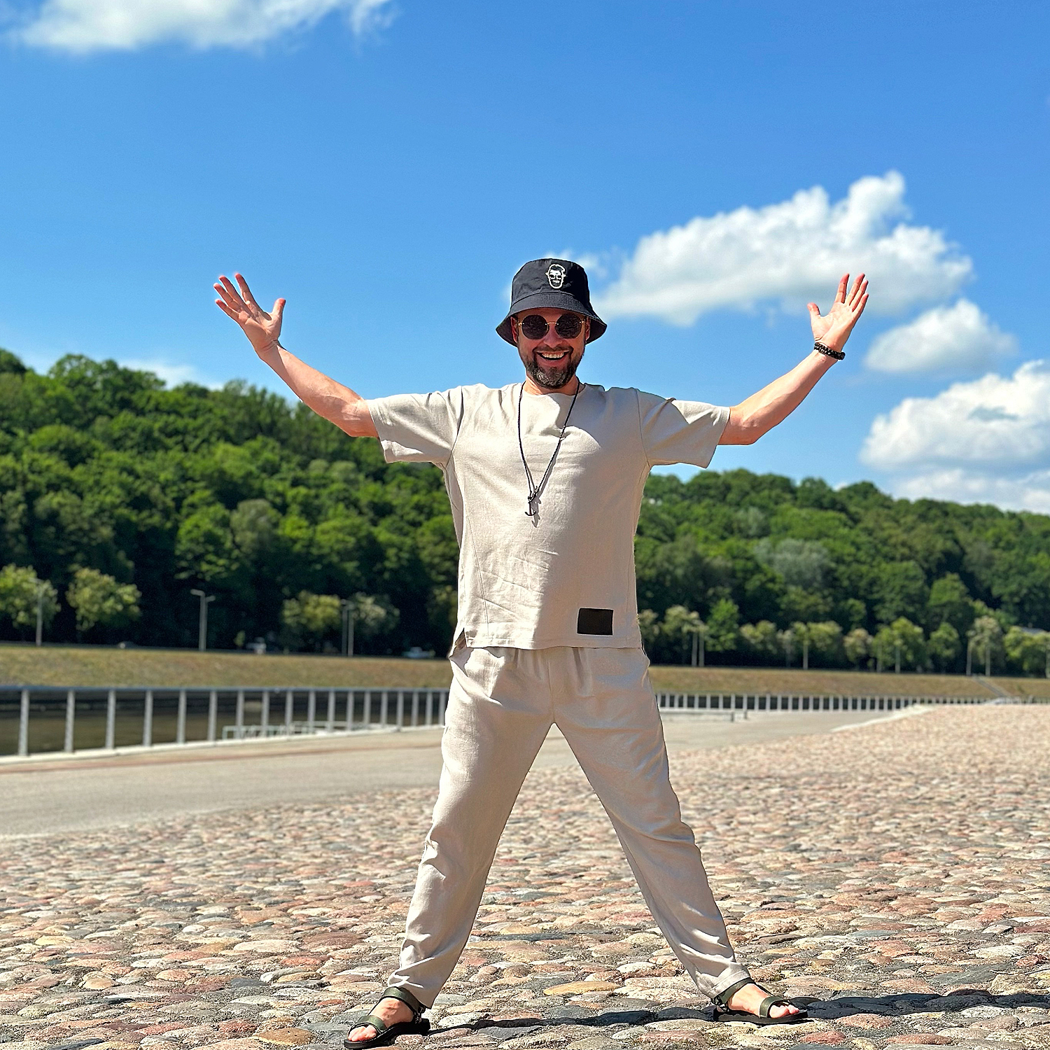 LINEN palaidinė + kelnės - Image 2