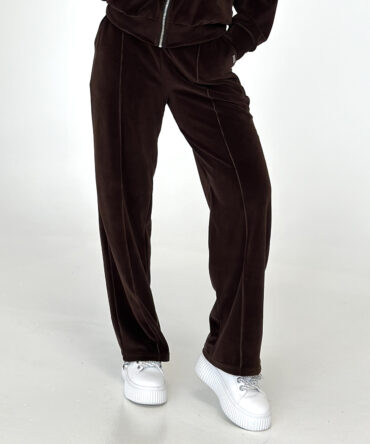 Laisvalaikio kelnės su kantu BROWN