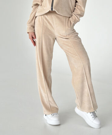 Laisvalaikio kelnės su kantu SAND
