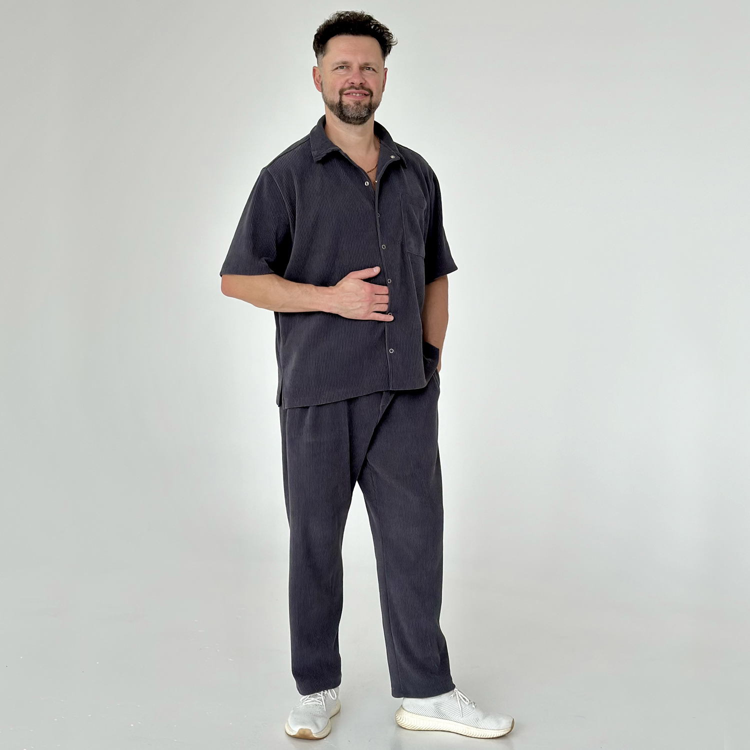 Marškiniai VELVET Grey - Image 3