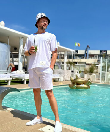 WHITE Linen komplektas palaidinė + šortai